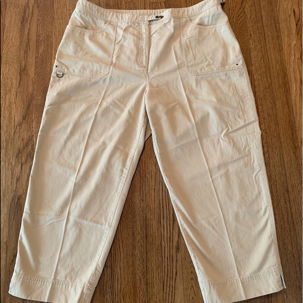 Ralph Lauren tan cropped pants.
